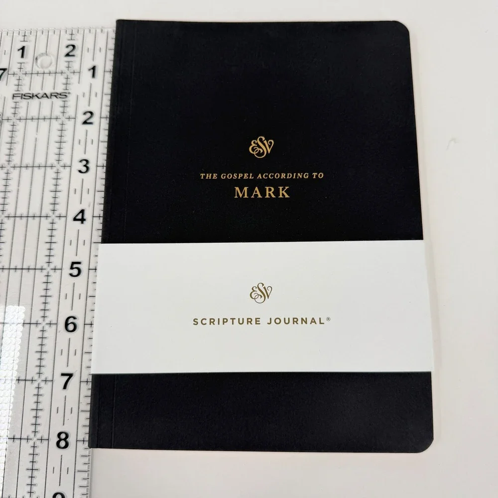 Crossway ESV Scripture Journal Gospel of Mark Paperback Black Gold Foil Bible